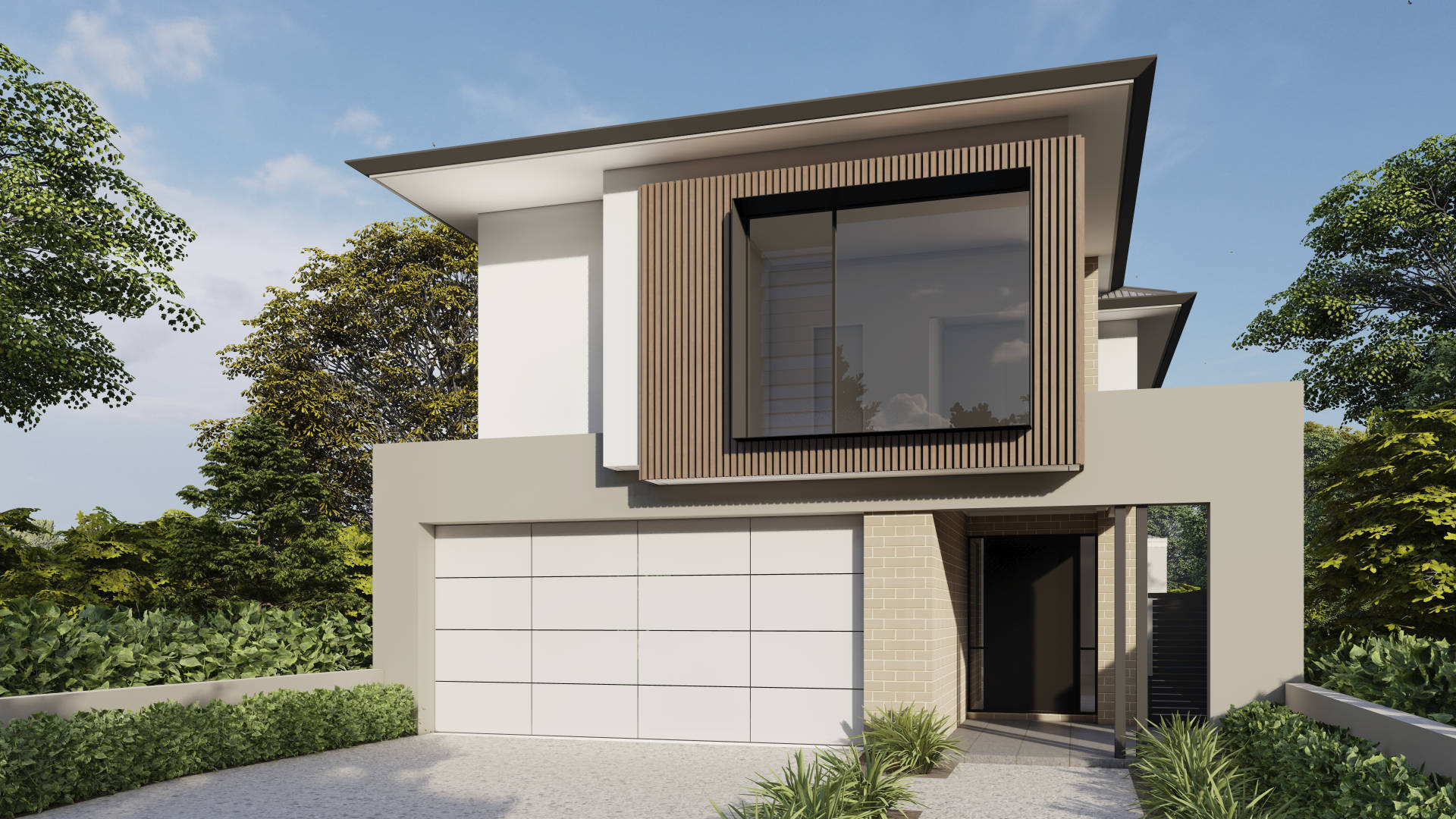 Narrow two storey render | Atrium Homes