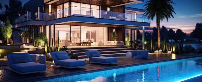 Modern House at Dusk